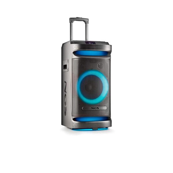 COLUNA NGS BLUETOOTH 900W WILDCLUB LASER LIGHTS PRETA